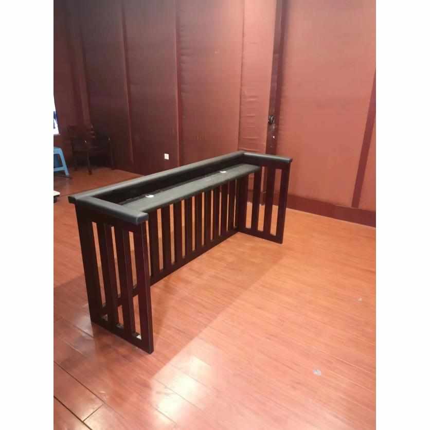 厂家现货模拟法庭家具：实木软包围栏，被告人桌椅软包橡木约束椅，法庭必备神器！
