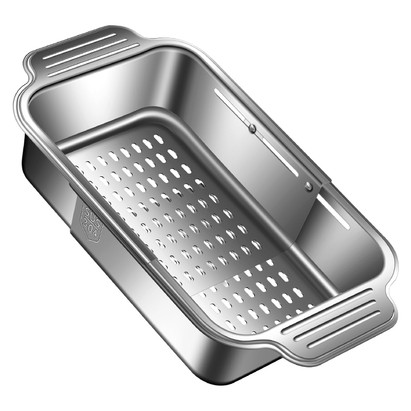 不锈钢厨房神器：伸缩沥水篮，拯救你的厨房收纳难题！️