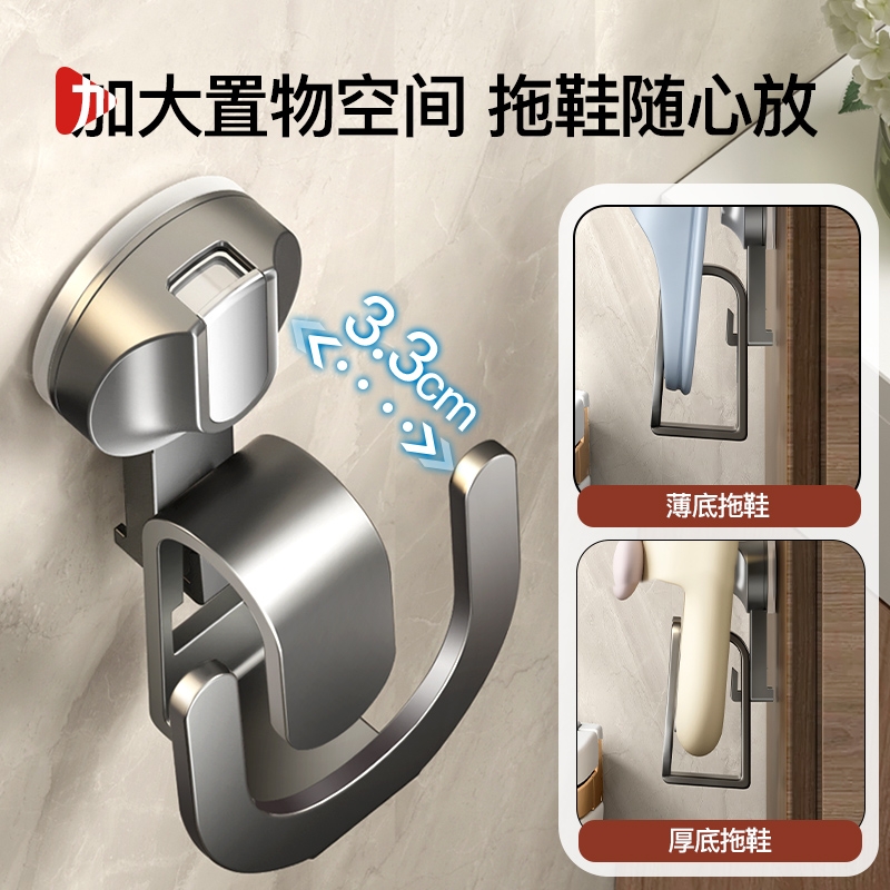 吸盘式悬挂鞋架：浴室神器，多巴胺拖鞋挂架，门后免打孔挂鞋架大揭秘！