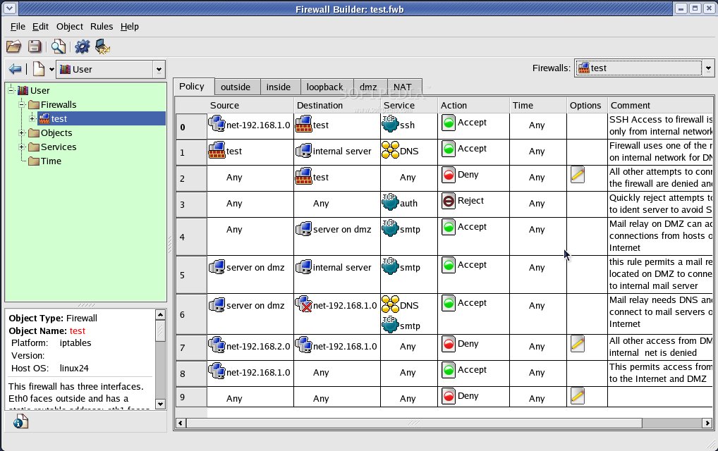 Firewall Builder4.0.0 Build 2792 Beta