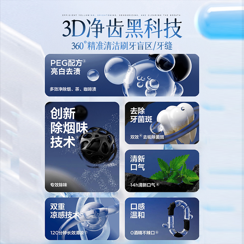 刷出大白牙的秘密武器：烟酰胺亮齿+竹炭洁白牙膏，告别黄牙烟渍牙石！