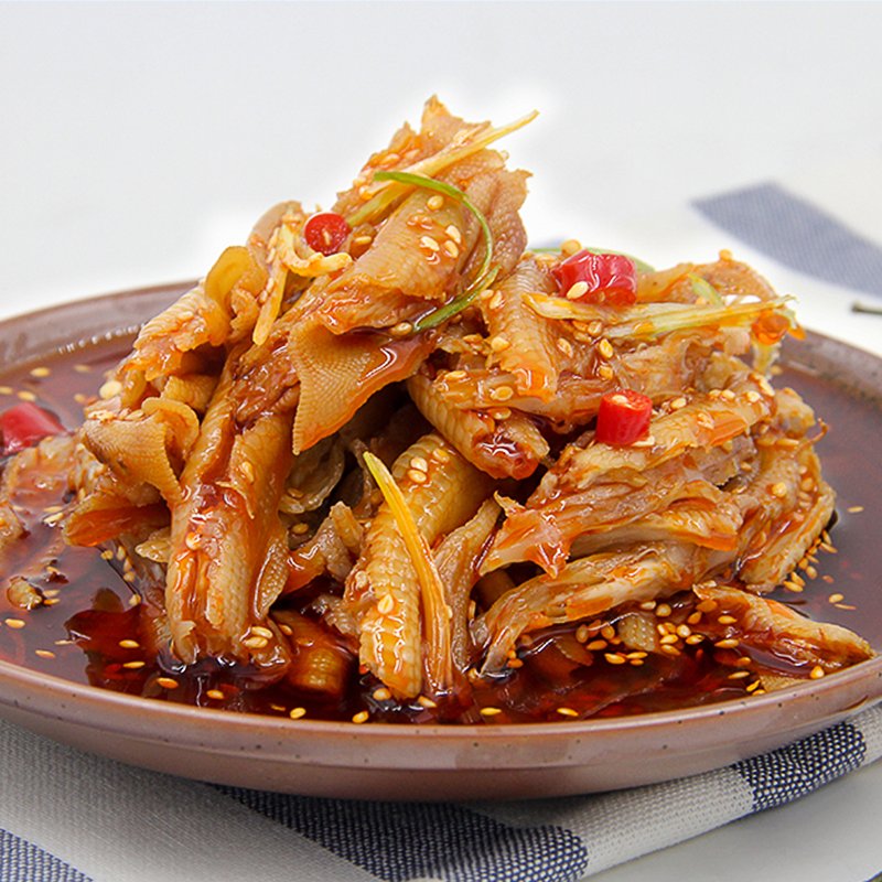 春之源麻辣鸭掌开袋即食！香辣到上头，40包吃出幸福感