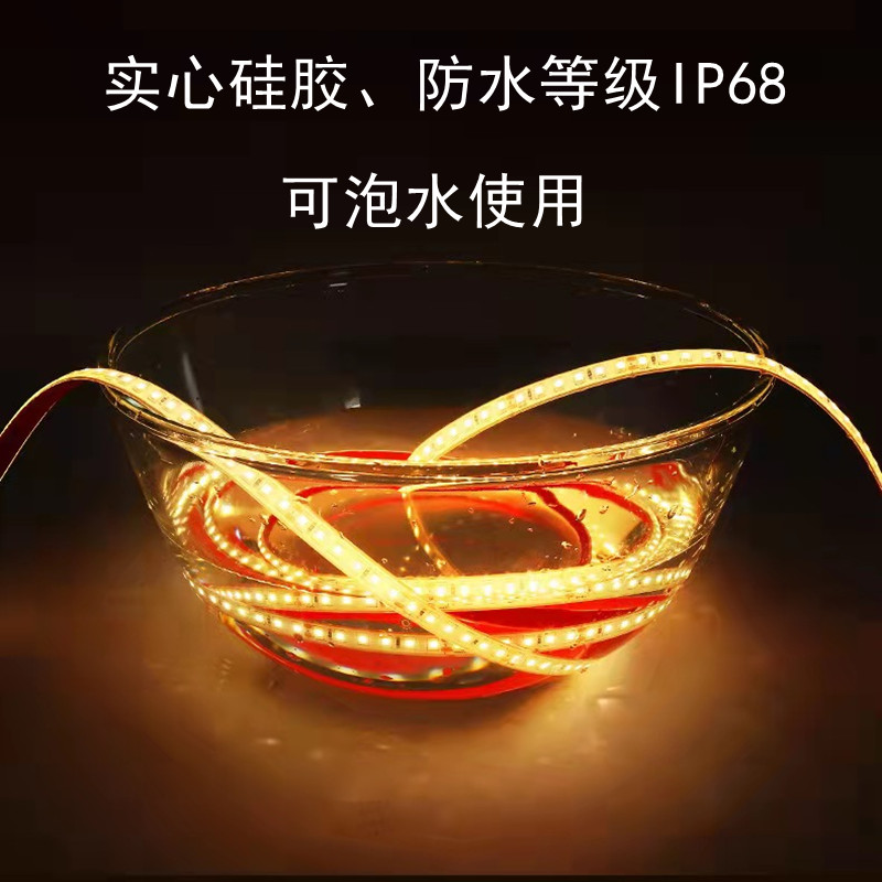 12V 24V实心COB硅胶水下灯带：点亮户外防水新风尚，IP68级防护让你无惧风雨！
