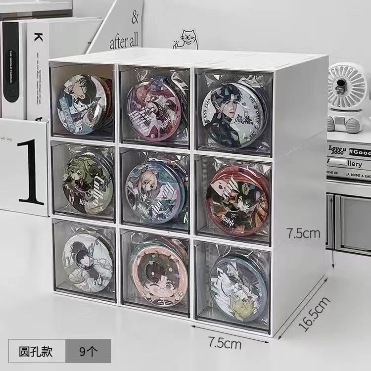 桌面吧唧收纳盒：亚克力抽屉式，你的桌面整理神器✨