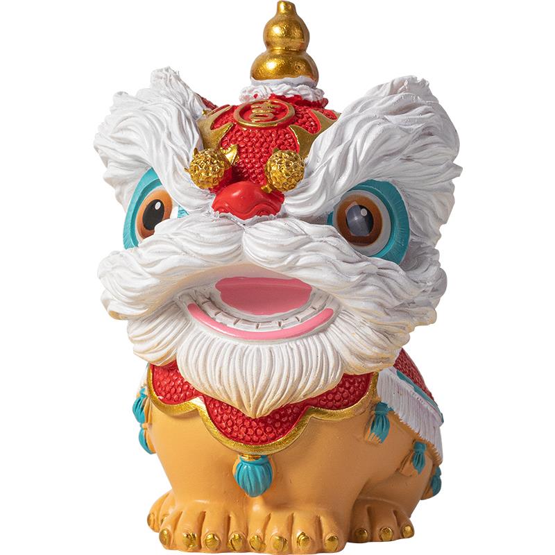 国潮佛山醒狮文创摆件礼盒装，生日礼物高级感小众舞狮家居桌面装饰