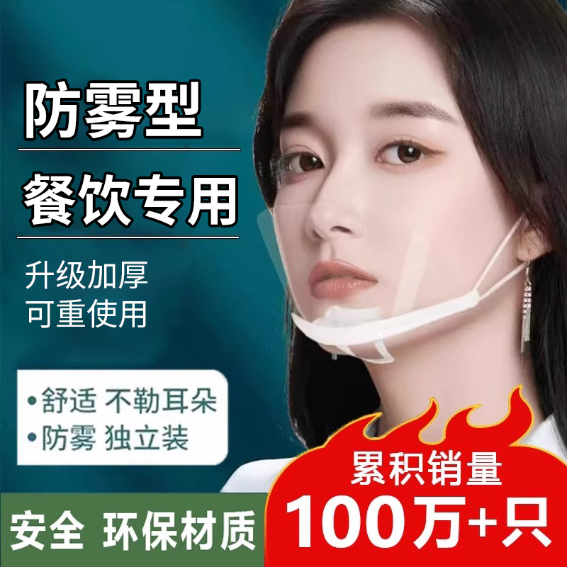 可循环餐饮专用口罩：守护美食安全，透明口罩新潮流！️✨