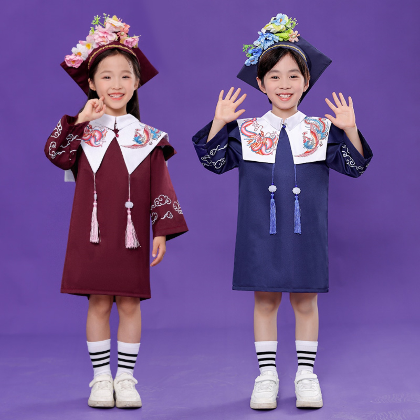 AI云肩学士服毕业照 vs 新中式毕业照：专业精修，1张定格青春记忆