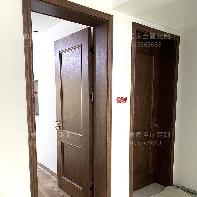 实木烤漆卧室胡桃木平开门：新中式日式原木网红房间中古风室内门选购攻略