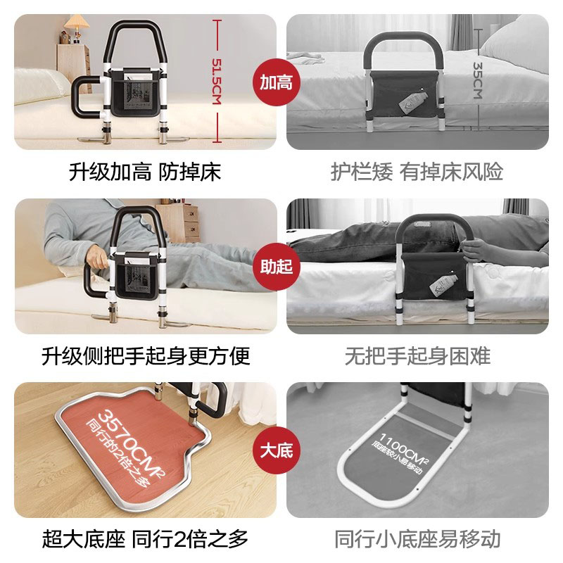 德国进口可折叠床护栏，老人起床扶手必备神器！