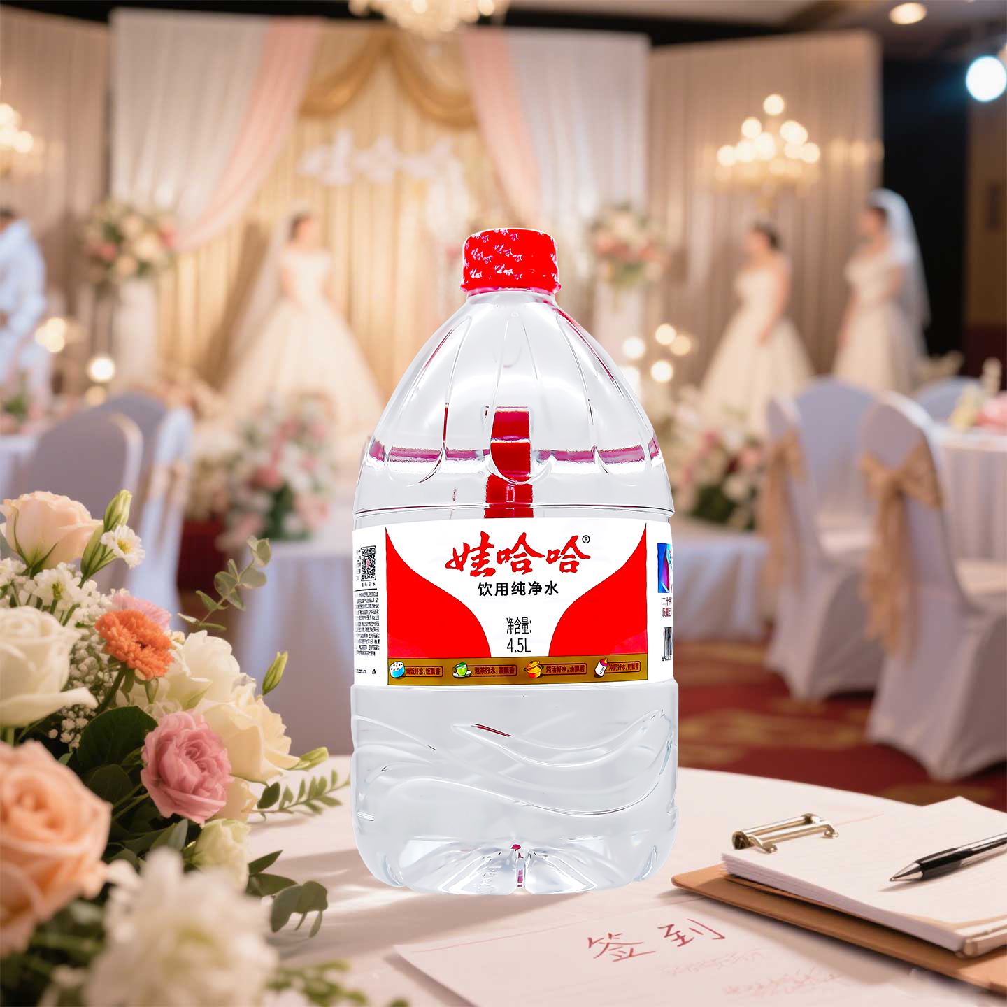 娃哈哈4.5L大桶纯净水：家庭办公饮水神器，喝出健康好生活