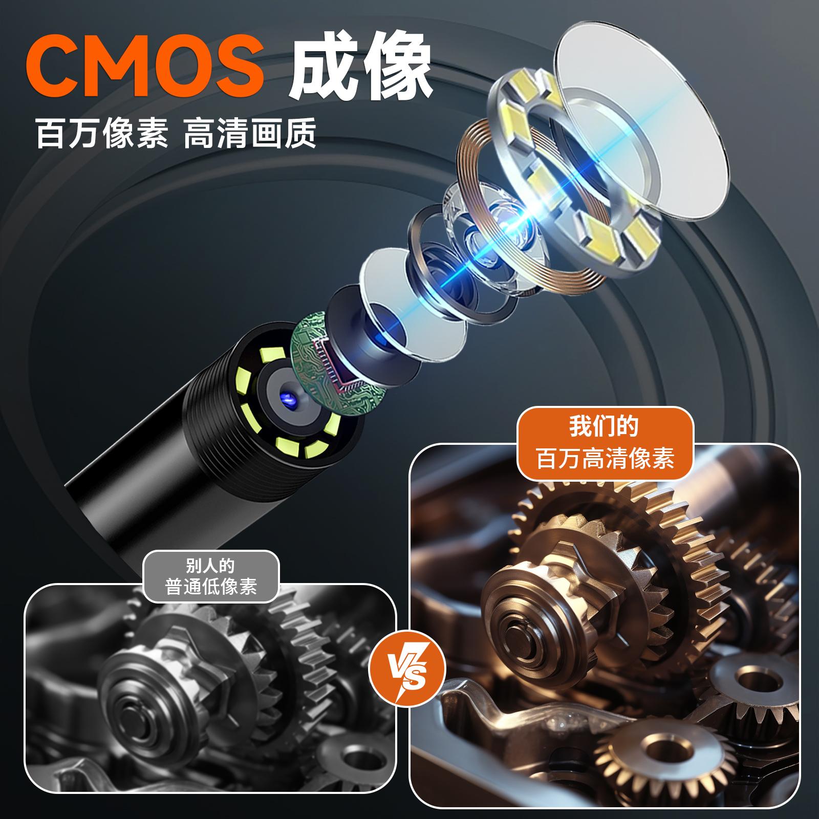 手机内窥镜高清无线摄像头：弯缸积碳检测神器，汽车维修新潮流！