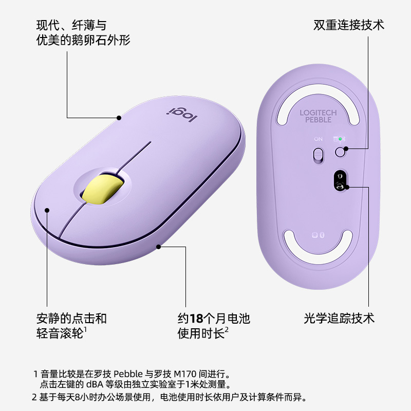 定制罗技Pebble鹅卵石无线蓝牙双模鼠标：私人订制，彰显个性！