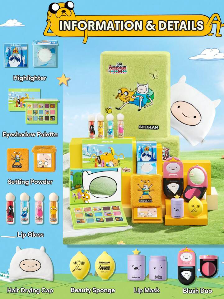 Sheglam探险活宝Adventure Time联名彩妆，让你一秒穿越二次元！✨
