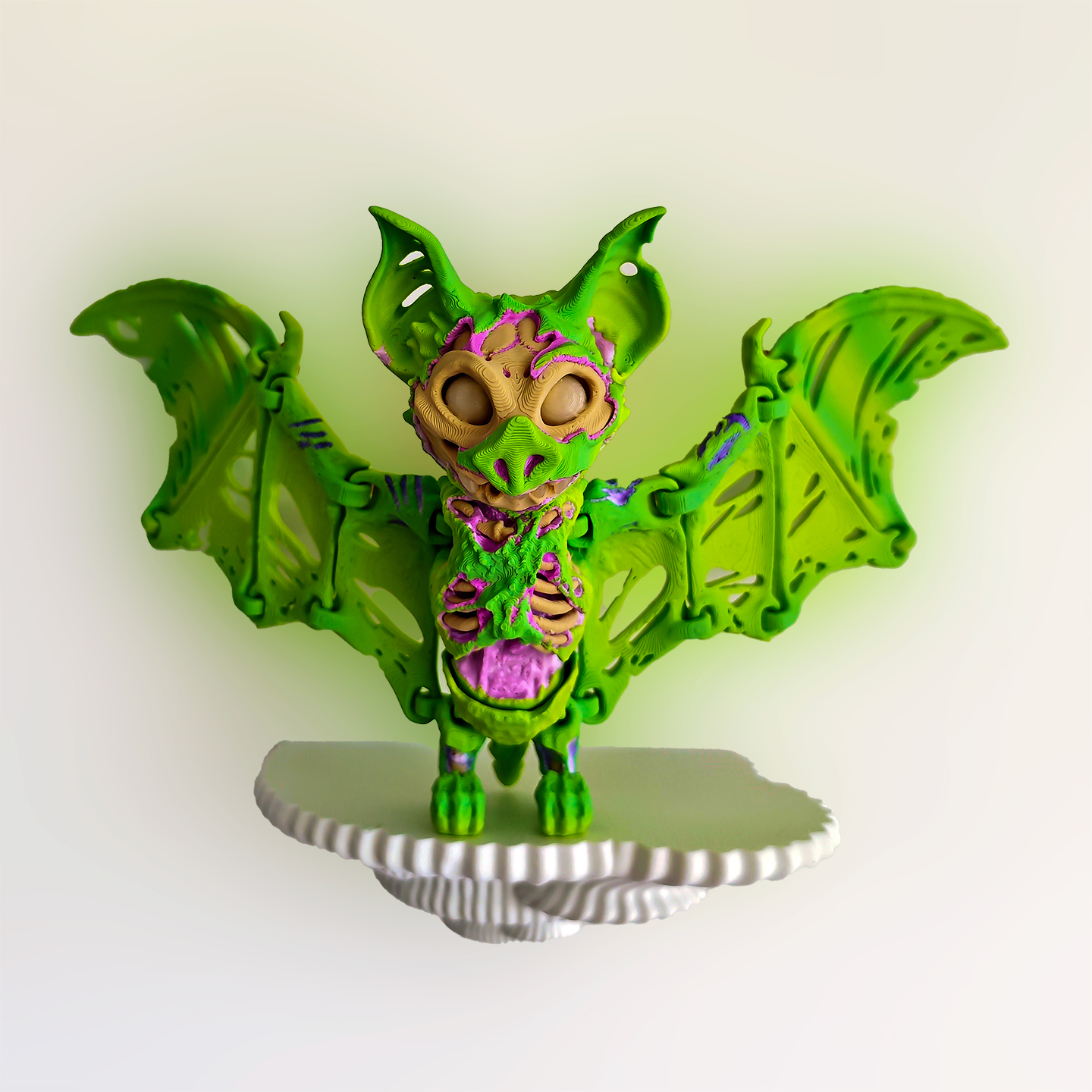 僵尸骨蝠可动铰链玩具：3D打印的恐怖美学，你准备好了吗？✨