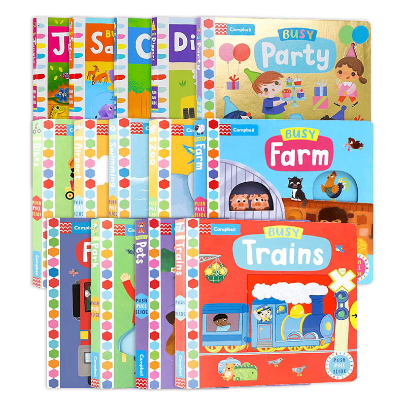【99元任选5件】Busy Books忙碌系列：幼儿英语启蒙绘本，亲子互动新体验！