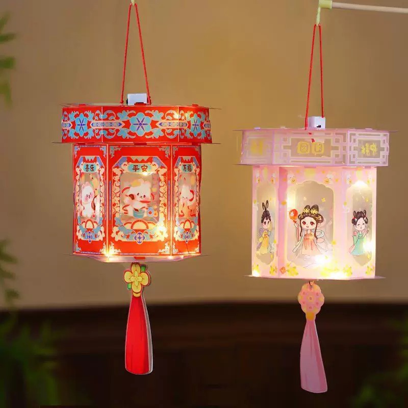 中秋节兔子发光手工灯笼DIY，点亮童年欢乐夜！✨