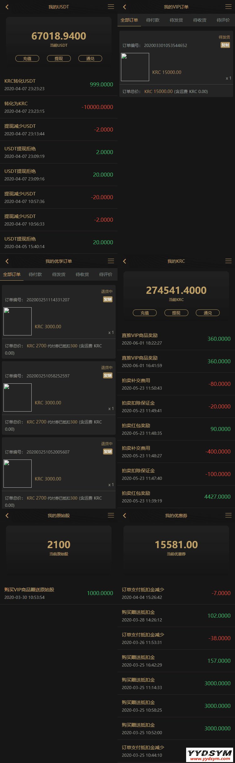 KRC跨境商城系统 拍卖系统 竞拍系统 高端商城 虚拟币支付源码