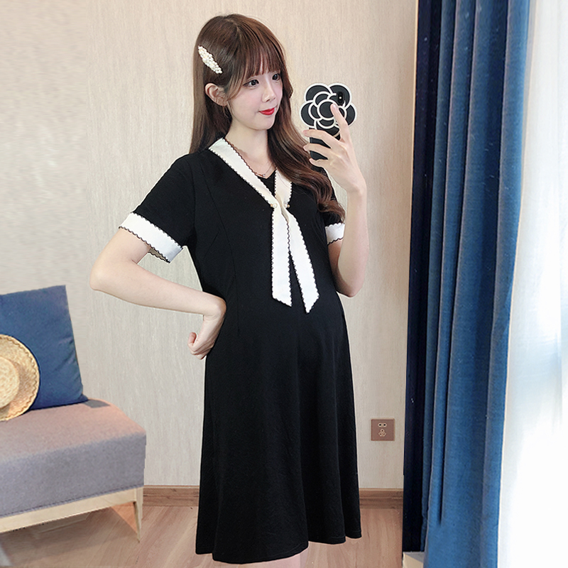 孕妇装夏装连衣裙夏季薄款哺乳衣外出裤子碎花宽松中长款孕妇裙子：孕期时尚新主张，轻松搞定夏日装扮！