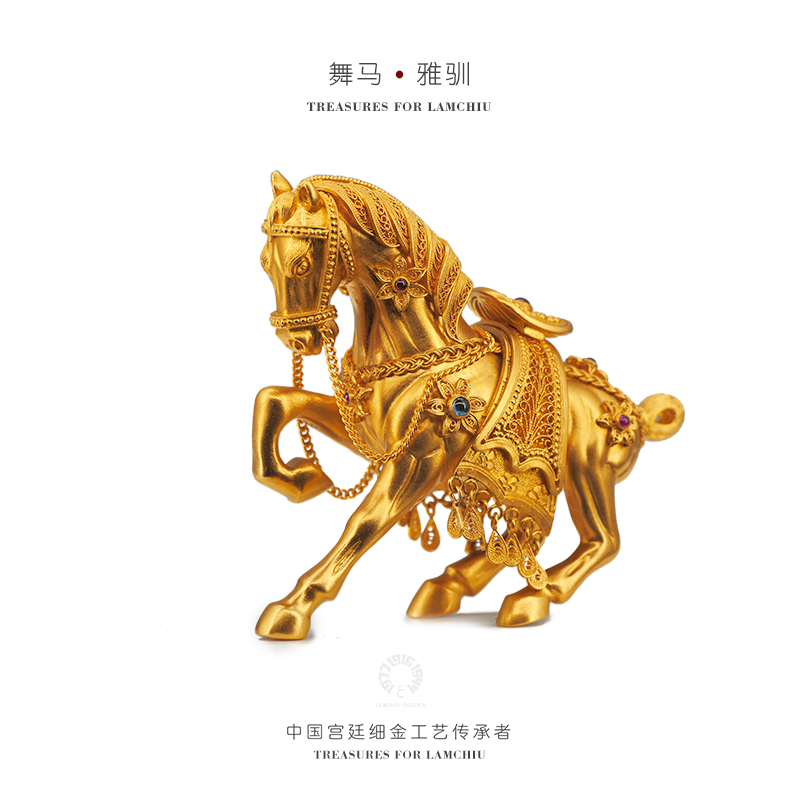 琳朝手作新款黄金摆件：奢华小众的艺术品，传承花丝镶嵌的匠心之作！