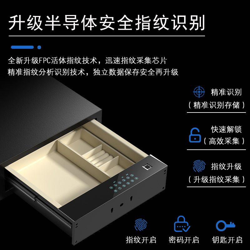2025新款家用保险柜：办公室搬不走的衣柜嵌入式防盗神器，入墙电子密码钥匙守护你的财富安全！