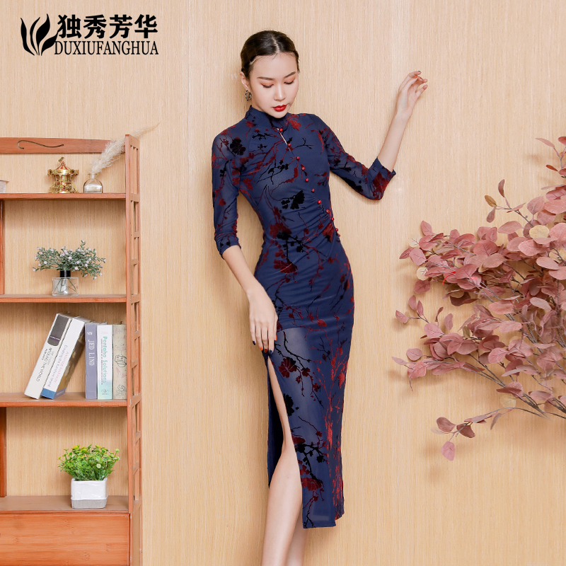 成人旗袍舞蹈服：弹力中国风练功服，演绎古典之美，礼仪之邦的优雅典范！