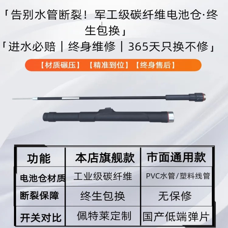 新款手持水下潜水杆一体全套可拆卸户外防鲨竿海水全套驱鲨救生棒：探索深海的秘密武器！