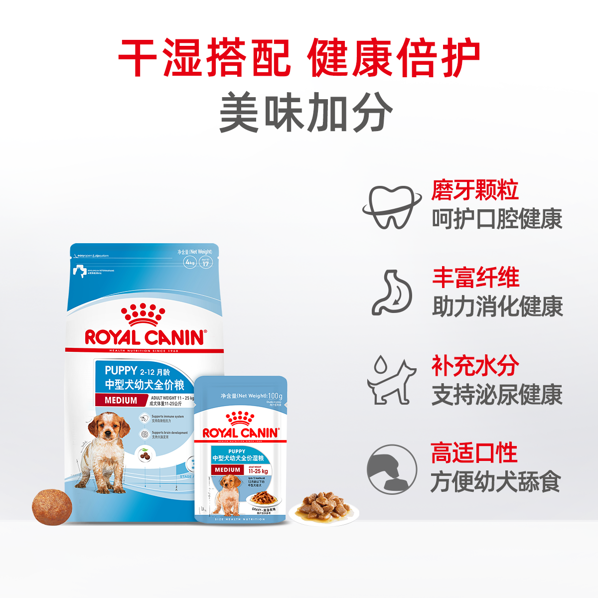 皇家狗粮中型犬幼犬粮15kg | 宠物营养专家，萨摩哈士奇的专属美味！