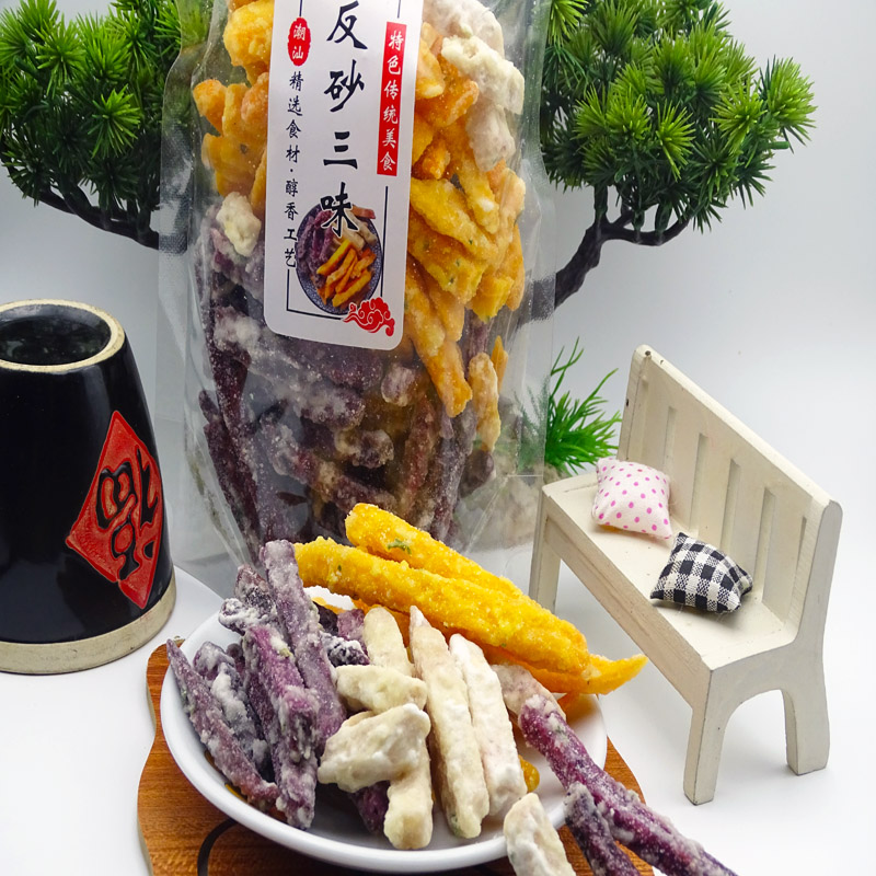潮汕特产大揭秘：反沙芋头条香酥芋丝，三味吃货必尝的甜蜜诱惑！