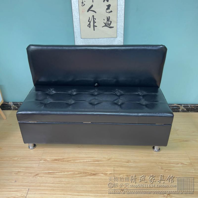油蜡皮储物凳：理发店试衣必备，多功能长条沙发凳子，收纳神器来啦！️