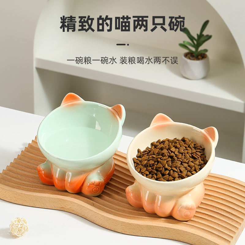 黑陶猫碗狗碗：宠物吃饭神器，告别打翻水碗的烦恼！