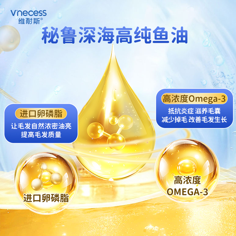 维耐斯深海鱼油片100片：宠物美毛护肤神器，告别掉毛烦恼！