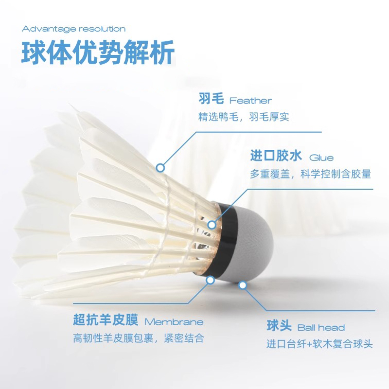 李宁羽毛球G800/G700：鹅毛C90/D8鸭毛耐打，稳赢比赛的秘密武器！