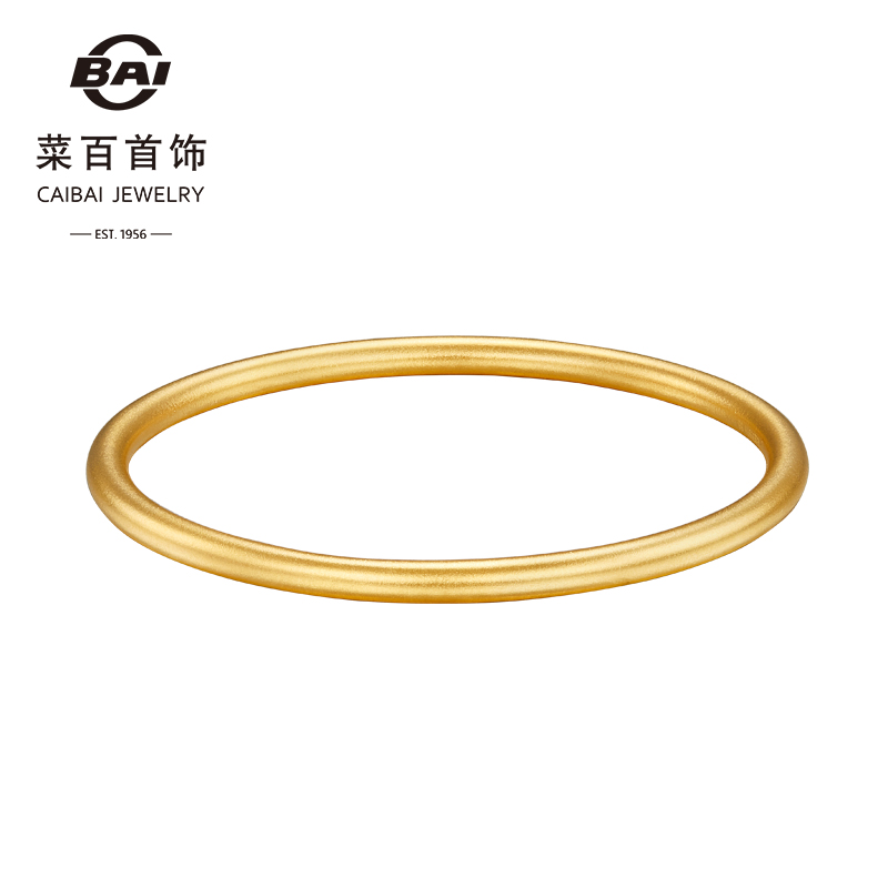 菜百传世足金手镯：古法黄金的简约之美，让你闪耀全场✨
