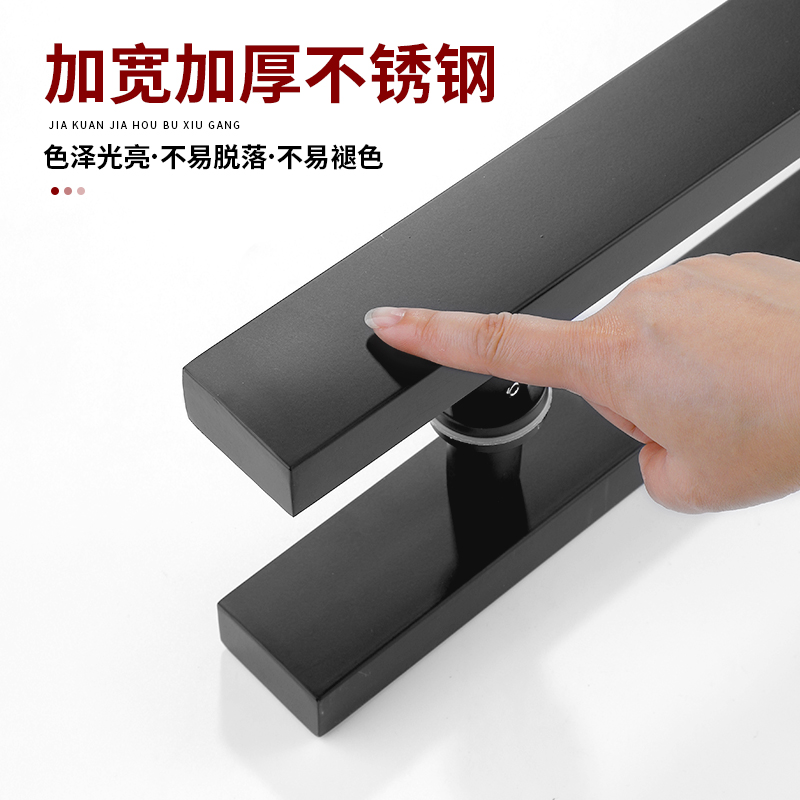 家居升级必备：加厚玻璃门拉手&amp;黑色不锈钢方管推拉门，开启品质生活新篇章！