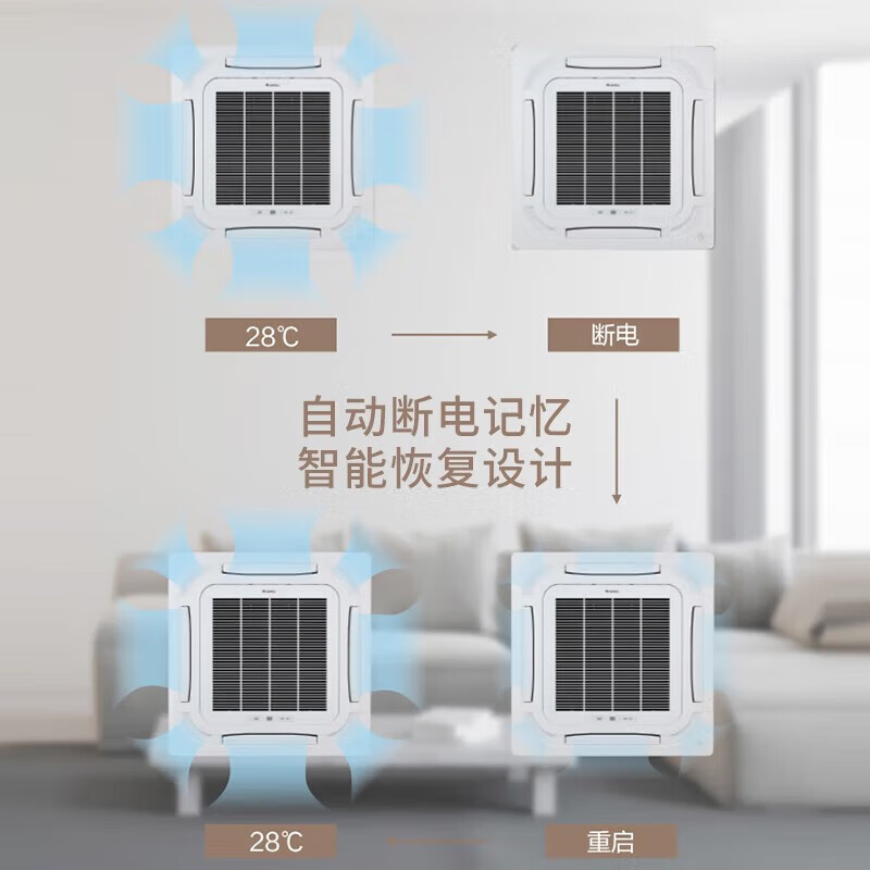 格力中央空调：2P/3匹/5匹单冷暖吊顶天井嵌入式隐藏天花机商用9成新，如何选择最适合你的那一款？
