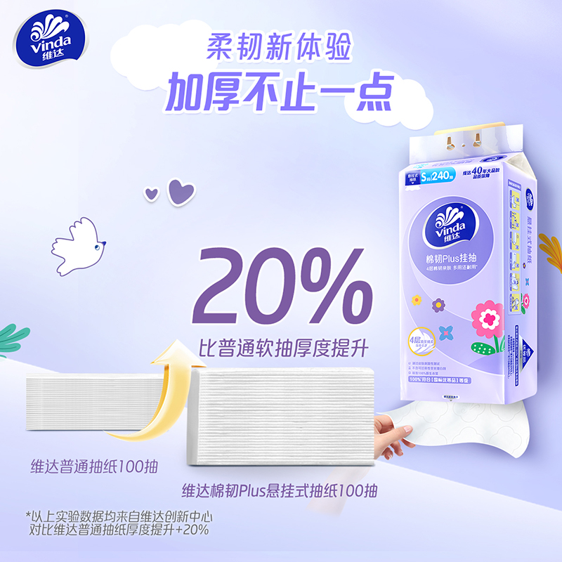 维达棉韧PLUS软抽240抽12提4层加厚悬挂式抽纸：如何挑选你的厨房好帮手？