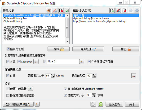 Clipboard History Pro(剪贴板工具栏)v3.16.0.0中文版