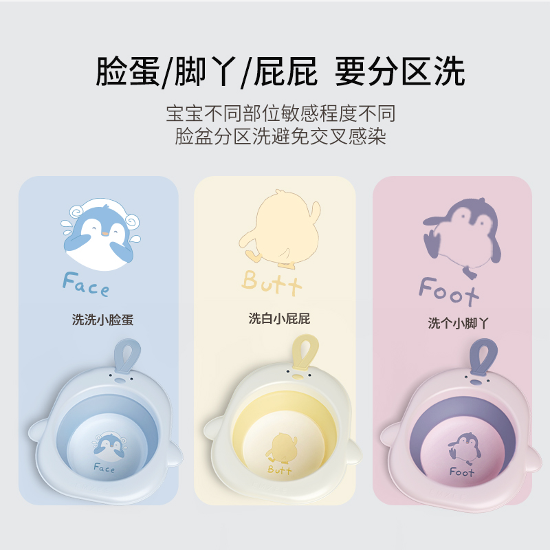 嫚熙婴儿折叠洗脸盆：宝宝洗澡新神器，妈妈省心必备！✨