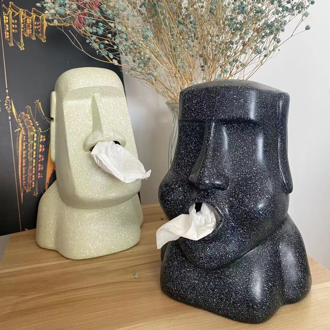 摩艾客厅纸巾抽：复活节岛石像变身家居萌物，三星堆风潮席卷复古餐桌！