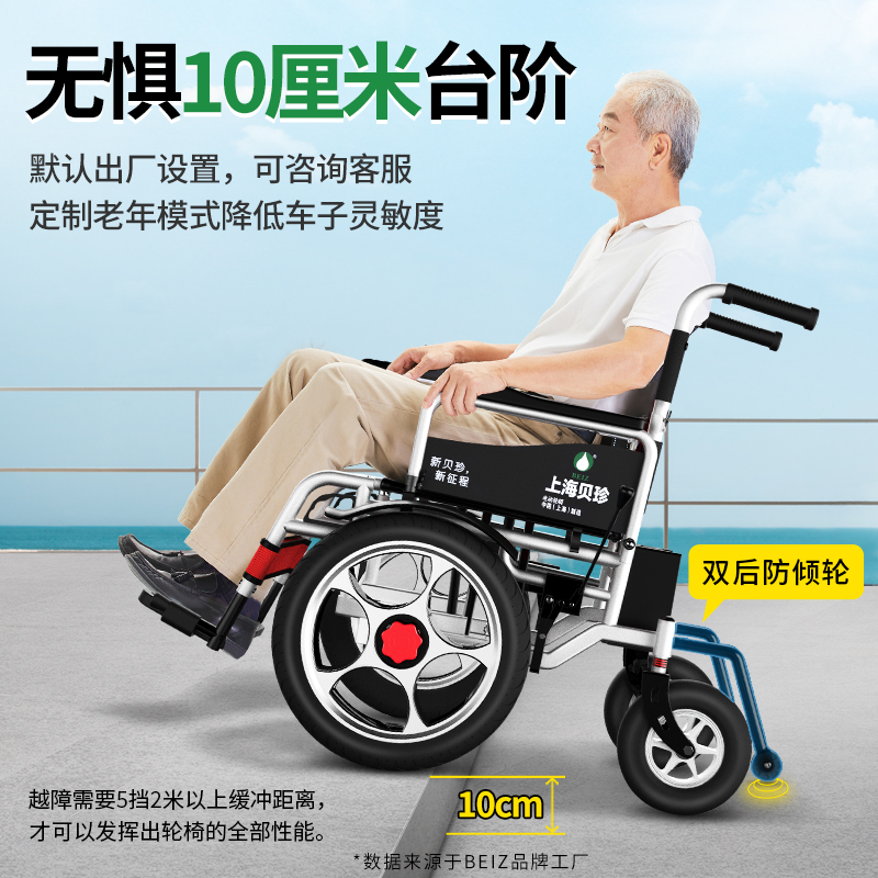 贝珍电动轮椅：智能全自动折叠，超轻便出行新选择！✨
