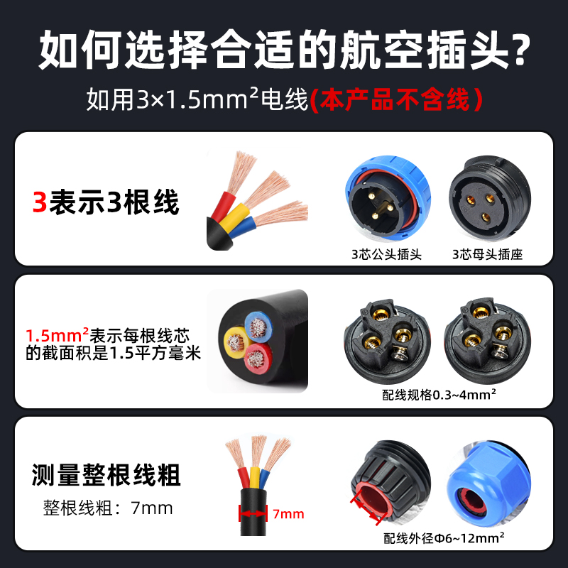 ZHQCN LD免焊接航空插头，IP68防水神器，快速接头，让你的电线连接从此无忧！⚡️