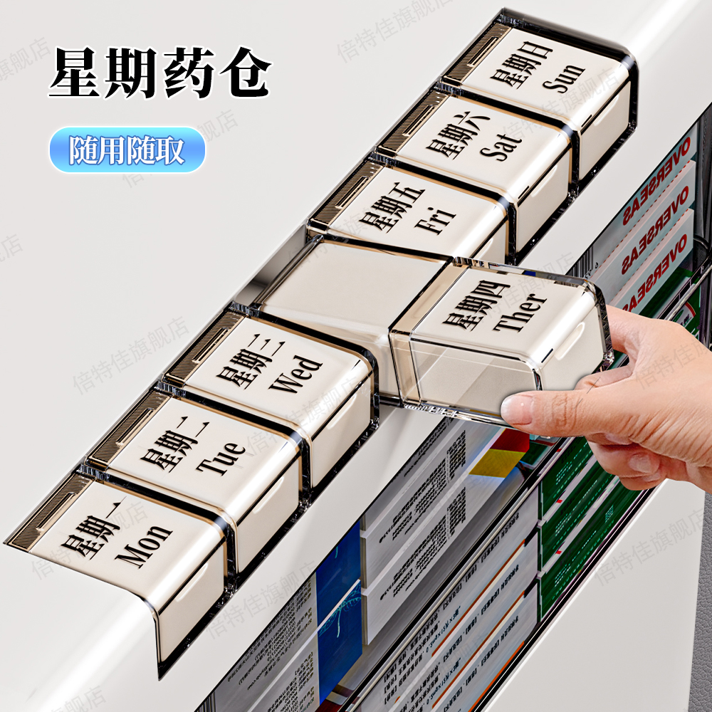 一周七天药箱收纳盒：老人药品分装神器，家庭必备！