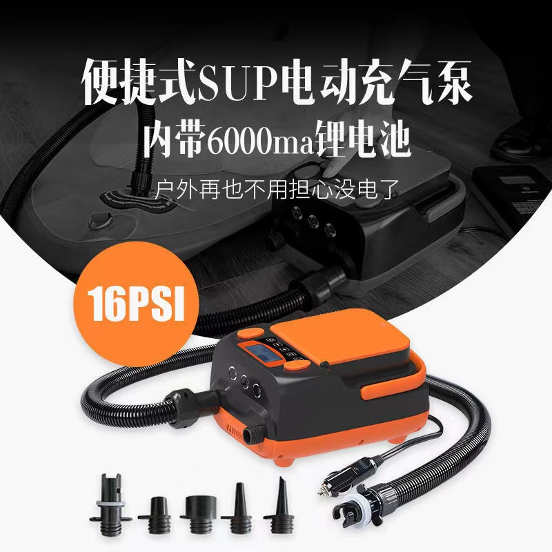 户外神器来了！12伏电动车载充气泵+冲锋舟橡皮艇全攻略，出海露营必备！