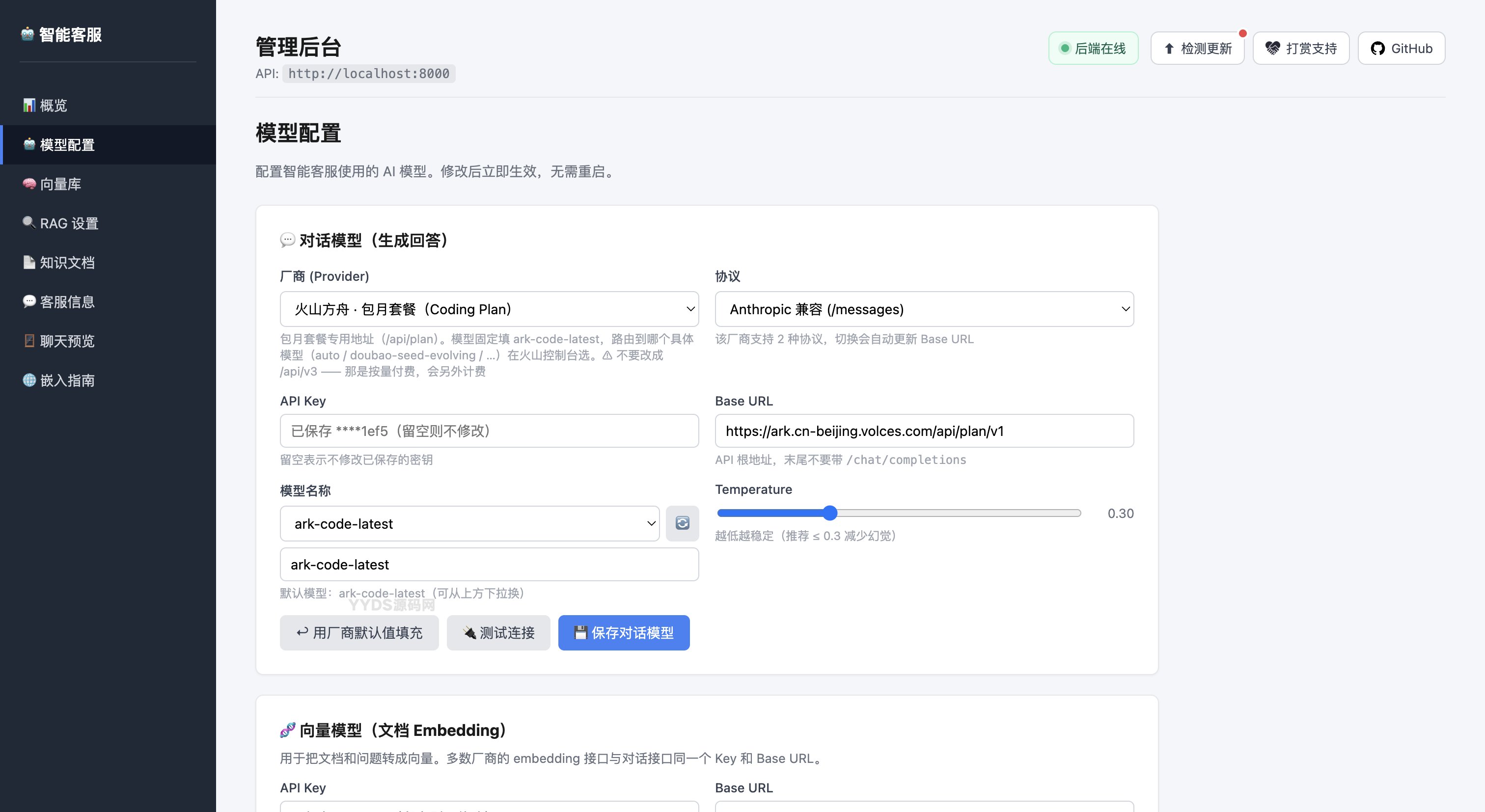 基于Python+RAG智能客服系统源码
