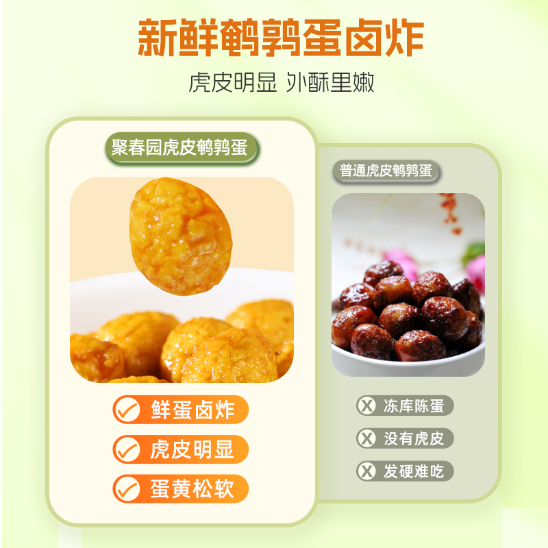 聚春园虎皮鹌鹑蛋：香辣来袭，办公室零食新宠！️