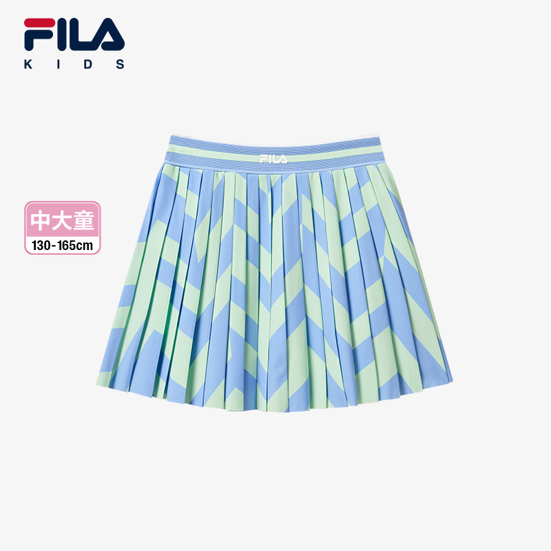 FILA斐乐童装2024夏季新款女童网球运动短裙，活力满满，萌娃必备！