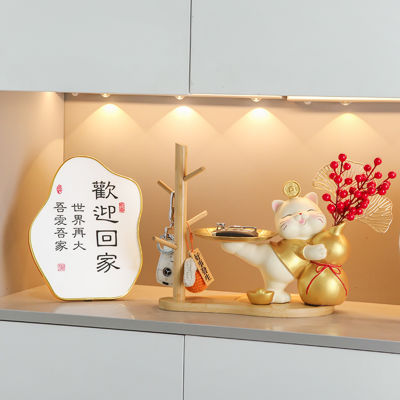 周福生黄金财神财库金画摆件：玄关入户门的招财神器，乔迁开业必备礼物！