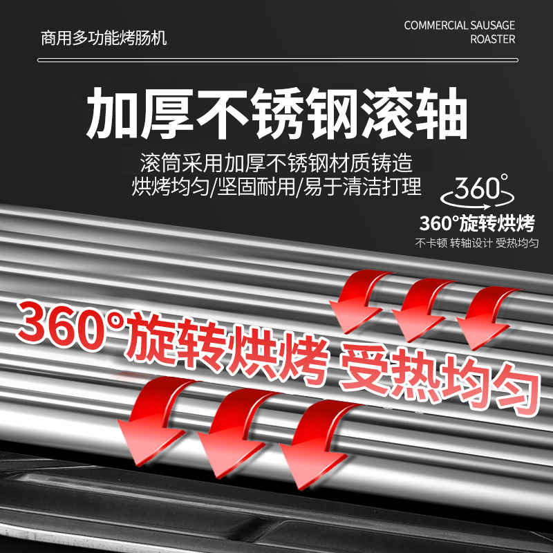 商用全自动烤肠机：摆摊神器，网红美食的秘密武器！