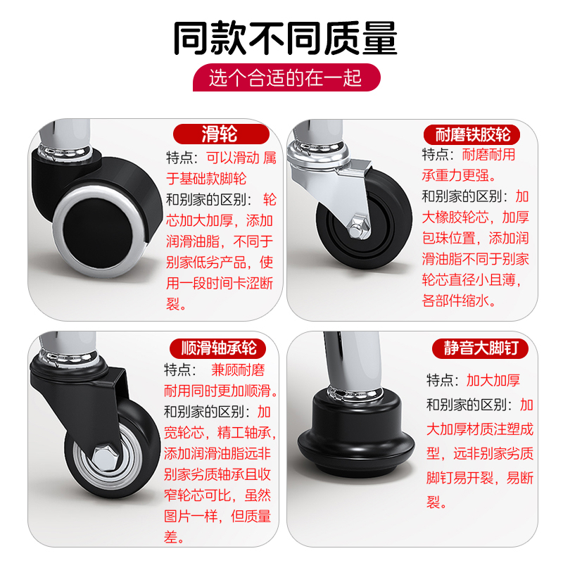 化妆凳子新升级：羊羔绒滑轮旋转升降圆凳，美甲美发必备神器！