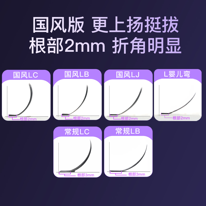国风LC睫毛0.07LJLB婴儿弯野生山茶花！美睫店都在抢的中式翘睫毛，太绝了！